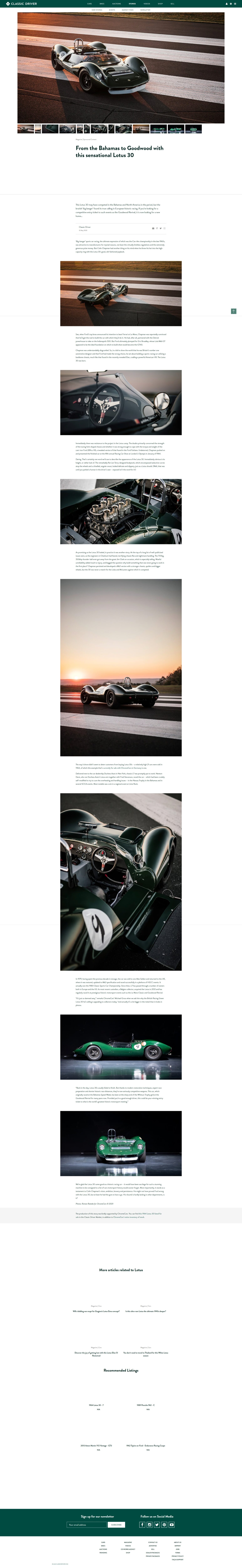 Classic Driver May 2020 - From the Bahamas to Goodwood with this sensational Lotus 30